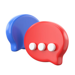 Live chat icon. 3D element.