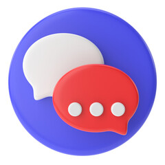 Live chat icon. 3D icon.
