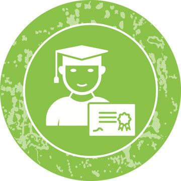 Unique Receiving Diploma Vector Icon