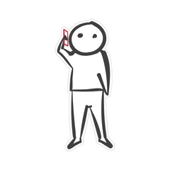 Doodle Sticky Man Activity Calling