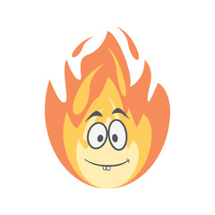 Emoticon Cute Fire Fiery Flame Bright Fireball Flames