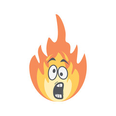 Emoticon Cute Fire Fiery Flame Bright Fireball Flames