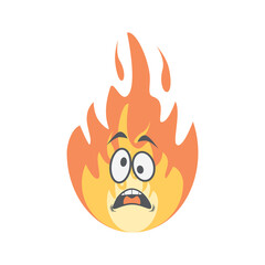 Emoticon Cute Fire Fiery Flame Bright Fireball Flames