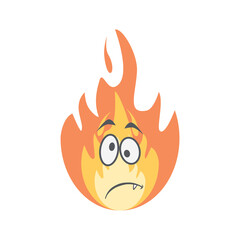 Emoticon Cute Fire Fiery Flame Bright Fireball Flames