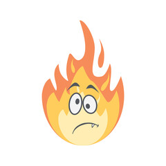 Emoticon Cute Fire Fiery Flame Bright Fireball Flames
