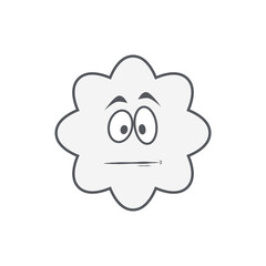Obraz premium Emoticon Doodle Cute Basic Shape With Expression