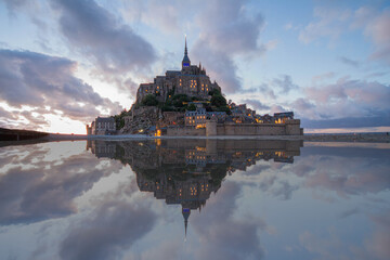 View of Mont Saint Michel in Brittany, France