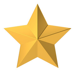 Obraz premium Star. 3D Christmas element.