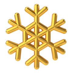 Snowflake. 3D Christmas element.