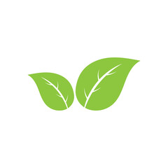 Logos of green Tree leaf ecology nature element vector