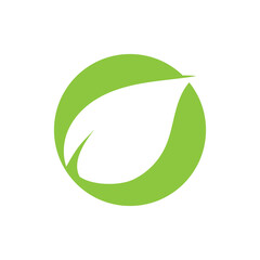Logos of green Tree leaf ecology nature element vector