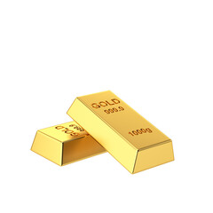 Gold bars. 3D element.