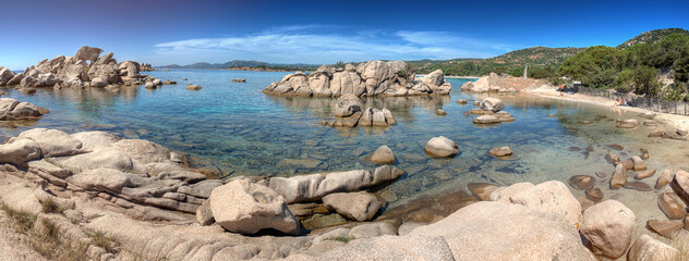 Palombaggia Beach Panorama, Corsica, Frankrijk