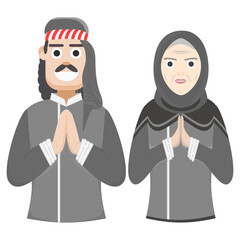 Muslim Couple Black Costume