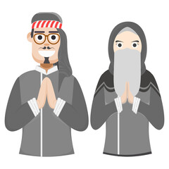 Muslim Couple Black Costume