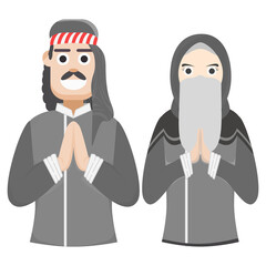 Muslim Couple Black Costume