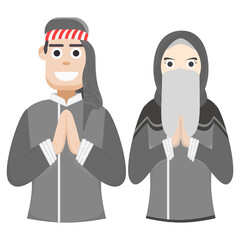 Muslim Couple Black Costume
