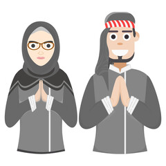 Muslim Couple Black Costume