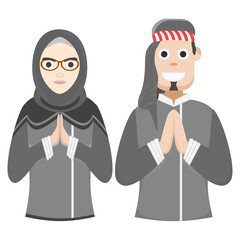 Muslim Couple Black Costume