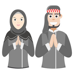 Muslim Couple Black Costume