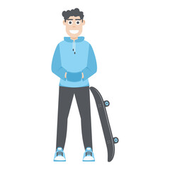 Young Man Using Skateboard