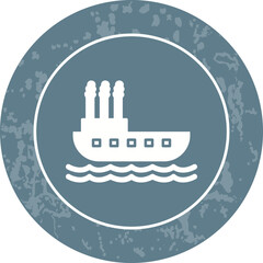 Naklejka premium Steamboat Icon