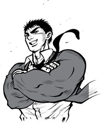 腕を組んだかっこいいビジネスマン
