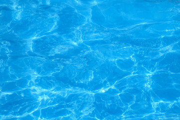Fototapeta na wymiar blue water in the pool with highlights