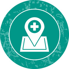 Fototapeta premium Location hospital Icon