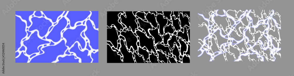Poster Psychedelic vivid abstract background with a pattern of curved lines.
