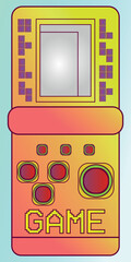 tetris a toy from childhood. nostalgia in vector