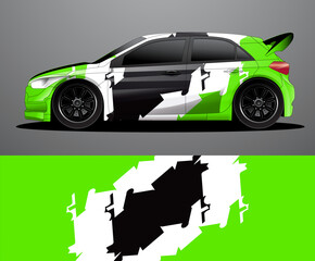 Rally car decal graphic wrap vector, abstract background