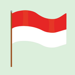Red and white, the national Indonesian flag