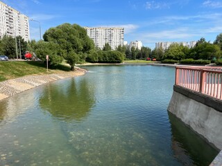 Mikhailovsky pond, Zelenograd, summer, 2022