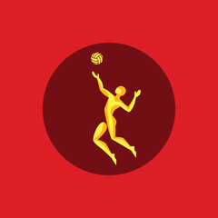 Fototapeta na wymiar Sport Icon of volley ball