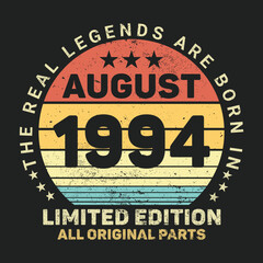 The Real Legends Are Born In August 1989, Birthday gifts for women or men, Vintage birthday shirts for wives or husbands, anniversary T-shirts for sisters or brother