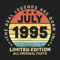 The Real Legends Are Born In June 1995, Birthday gifts for women or men, Vintage birthday shirts for wives or husbands, anniversary T-shirts for sisters or brother