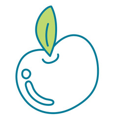 Science element hand drawn doodle cartoon illustration apple