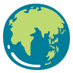 Science element hand drawn doodle cartoon illustration earth