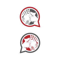 chat kiss deadline logo vector