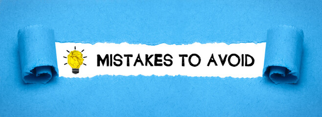 mistakes to avoid - obrazy, fototapety, plakaty