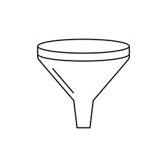 funnel icon in line style icon, isolated on white background