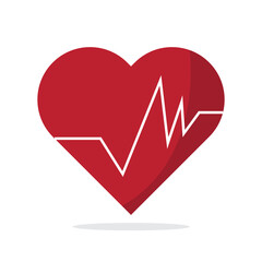 heartbeat health care cardiology medical hospital symbol vector illustration