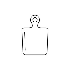 Chopping board and knife icon in line style icon, isolated on white background
