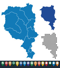 Set maps of Ticino province