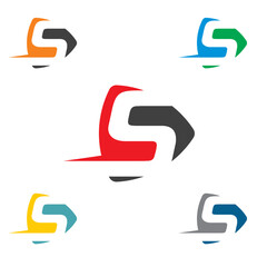 initial S logo vector