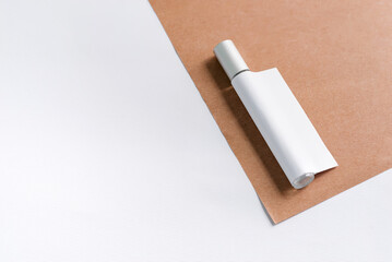 Bottle of Perfume mockup Isolated on White. Perfume Spray.