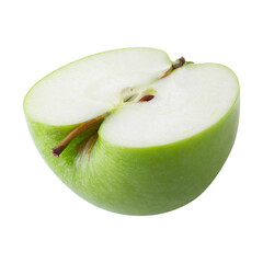 Green apple isolated on alpha background.