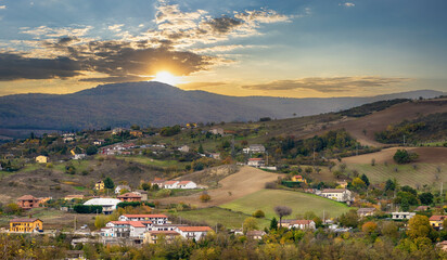 Rural landscape near in Campania region, Italy