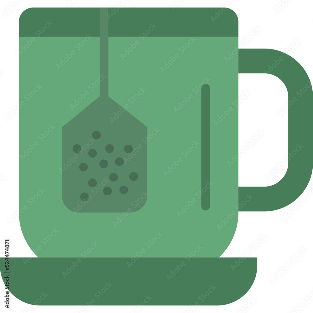 Wall mural tea icon